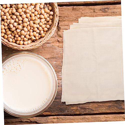 4Pcs Cotton Muslin Filter Cloth White Reusable Straining Fabric for Cooking Tofu Draining Nut Milk and Crafting Healthy and Sanitary No Fluorescent Agents