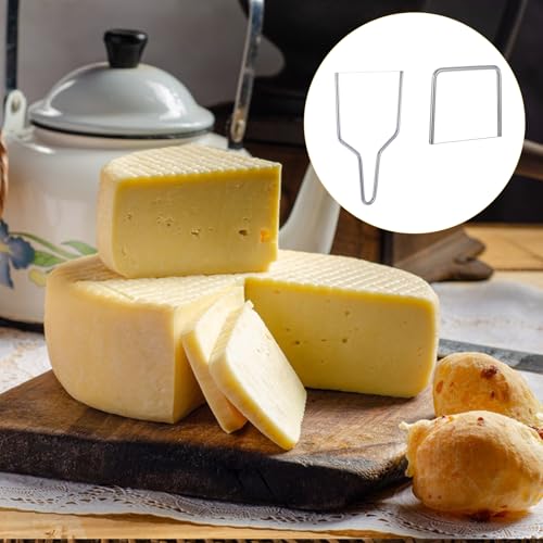 TIESOME 2 PCS Cheese Slicer with Wire Cheese Cutter, Y Type & U Type Sturdy Stainless Steel Cheese Slicer Kit for Block Cheese and Butter Slicer Tool