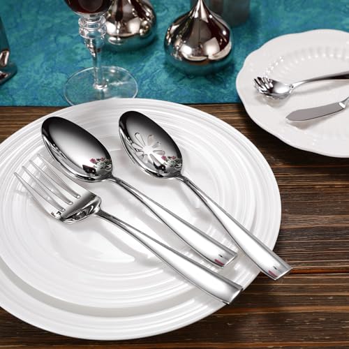 KEAWELL Premium 4-Piece 7" Louis Butter Knives, 18/10 Stainless Steel, Dishwasher Safe (Silver, Louis)