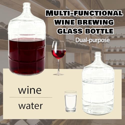 1Pcs 5 Gallon Glass Carboy Complete Home Brewing Kit with Rubber Stoppers (Drilled Undrilled),Airlock Brush for Beer Wine Making Fermentation,Water Storage