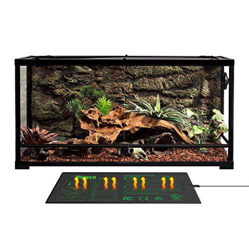 iPower GLHTMTPROSX2 10" x 20.75" Seedling Heat Mat 2-Pack Upgraded Carbon Film Durable Waterproof Indoor Warm Hydroponic Plant Germination Starting Pad, Black - size: 10" x 20.75"(x2), style: Upgraded Carbon Film