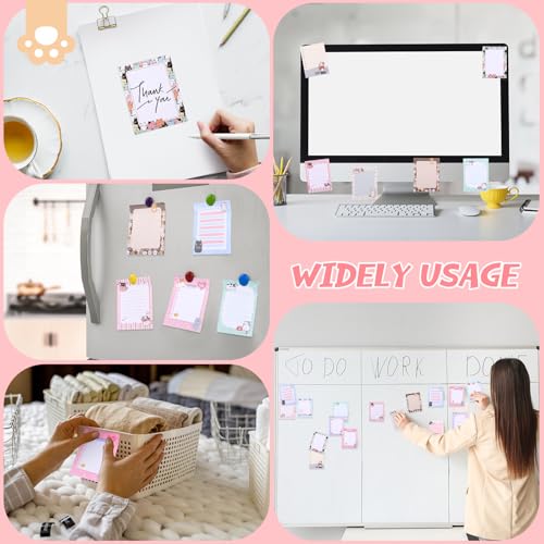 Chiisong 12 Pieces Cats Sticky Notes Cute Cat Gift Self Stick Notepads 3x4 Inch Kawaii Memo Notes for Animal Lover Cartoon Animal to Do List for Office Home Supplies Roommates Gift - style: Cat Style