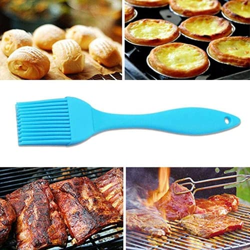 Generic High Heat Resistant Silicone Basting Pastry Brush - Cooking Baking Oil Brush Spread Oil Butter Sauce (3Pcs), Food Grade, Dishwasher Safe, Silver