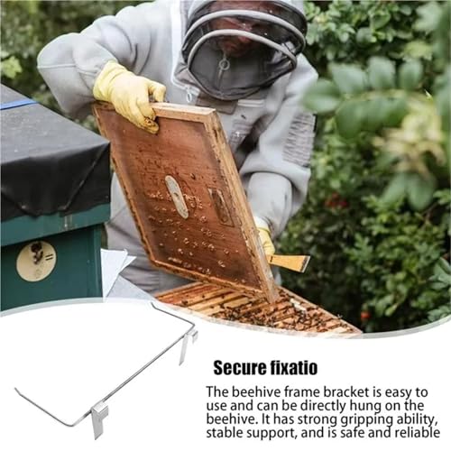 Beehive Frame Holder Reliable Bee Hive Frame Grip Beekeeping Frame Stand Supplies Tools Hive Support Bracket Rack Sturdy Garden Accessories Silver for Beekeeper Beekeeping