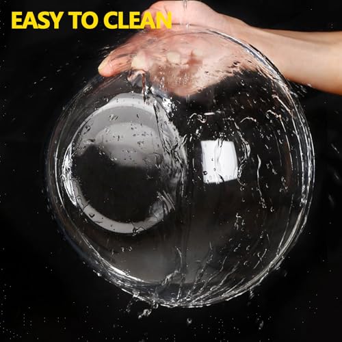 5 Quart Deep Big Glass Bowl with Lid,10 Inch Large Glass Mixing Bowl for Sourdough Bread Kitchen Salad Bread Storage, For Prepping, Marinating & Brining Kimch (clear) - color: Clear
