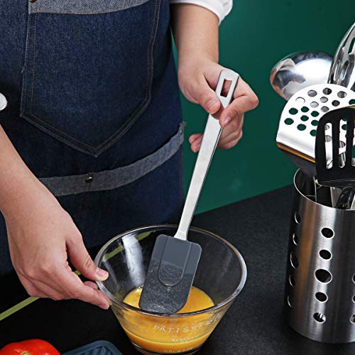 Silicone Spatulas, Berglander Flexible Scrapers Baking Mixing Tool, Baking Tools, Rubber Spatula, Heat Resistant, Dishwasher Safe, Easy to Clean - size: M. Flexible Scraper