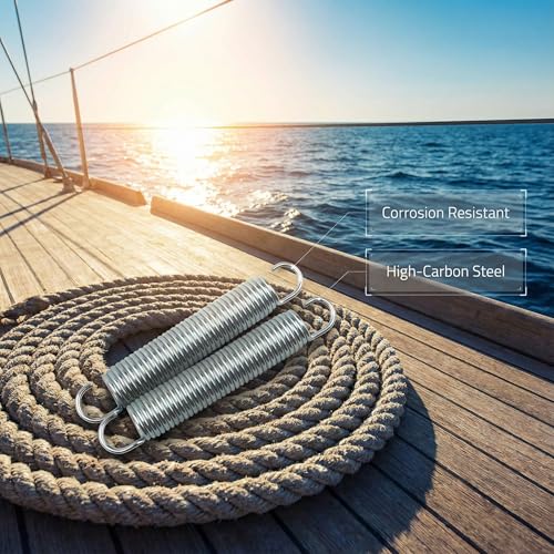 4 Pack 5-1/2 Inch 9625 Mechanical Extension Springs with Hook Ends | Rocking Horse Springs, Rocking Horse Spring Loaded, for Appliances, Automotive, Marine Vessels, Toys, Tools, Machinery