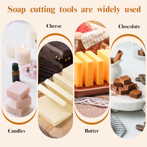 Soap Cutter,Multi Handmade soap Cutting Tool 1-12 Bars, 1”Uniform Slices for Candles,Cheese,Butter,Cake,Bread DIY Making Cutting Tool