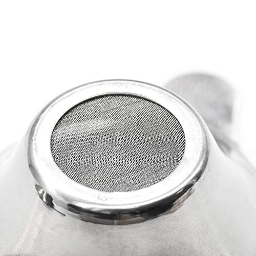 AUEAR, 2 Pack Different Size Stainless Steel Mini Strainer Fine Mesh Tea Funnel Coffee Filter with Double Handles - size: 2 Pack