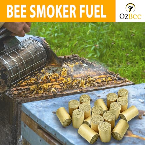 OZBEE Smoker Fuel Pellets | Natural Beekeeping Smoker Pellets Premium Eco-Friendly Bee Hive Smoker Fuel for Beekeeping Supplies | 108 Pcs - 54 Pcs Per Pack