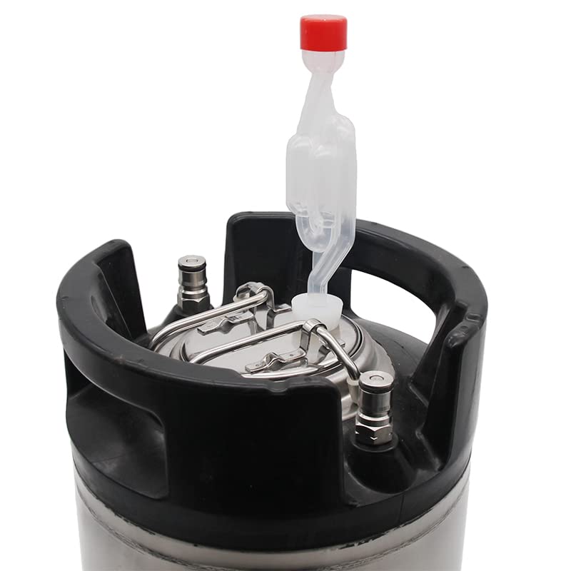 Cornelius Keg Lid for Secondary Fermenter Include Silicone Stopper and Air Lock