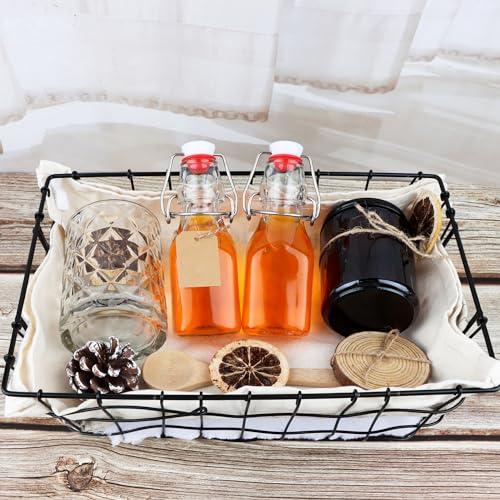 12 Pack 4oz Swing Top Glass Bottles, 125ML Square Bottles with Airtight Stoppers for Kombucha, Kefir, Vanilla Extract, Beer(Bonus Gaskets, Labels and Funnel) - size: 4oz