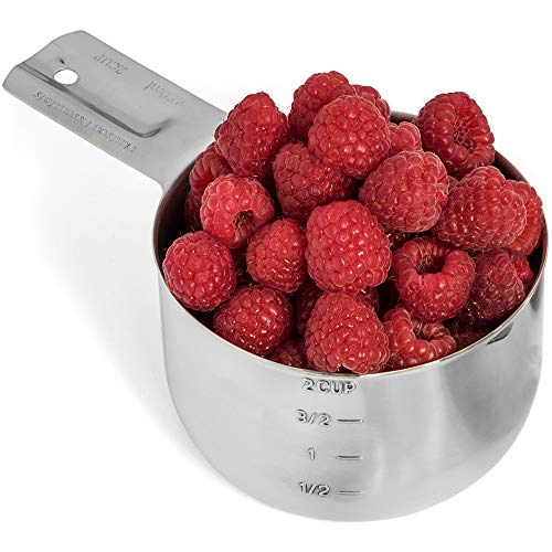 Hudson Essentials Stainless Steel Measuring Cups and Spoons Set (1 Piece 2-Cup) - size: 1 Piece 2-Cup