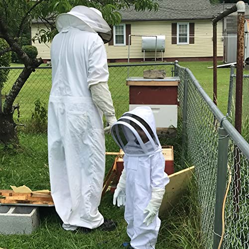 Luwint Kids Bee Smoker Kit, 7 Inch Mini Bee Hive Smoker with X-Small Beekeeping Gloves for Boys Girls 4-10 Years, Real Beekeeping Tools for Single Beehive and Starters - color: For Kids+Gloves