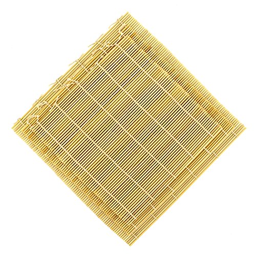 BambooMN 6X Natural Professional Grade Bamboo Sushi Making Rolling Mats 10.6" x 10.6", All Natural Bamboo - color: Natural, size: 10.6 Inch x 10.6 Inch