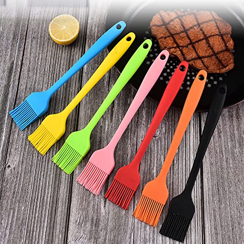 Silicone brush, Oil Brush for BBQ Kitchen Cooking Baking and Grilling (2 PCS,pink) - color: Pink