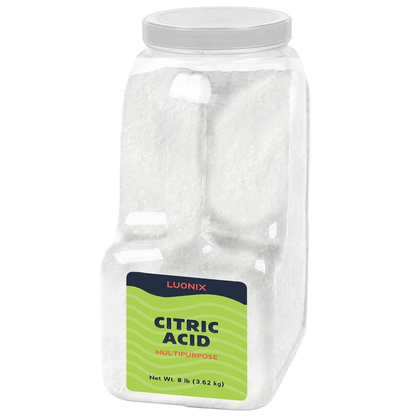 Luonix Citric Acid, 8 lb, Multipurpose, Cleaner & Food Preservative