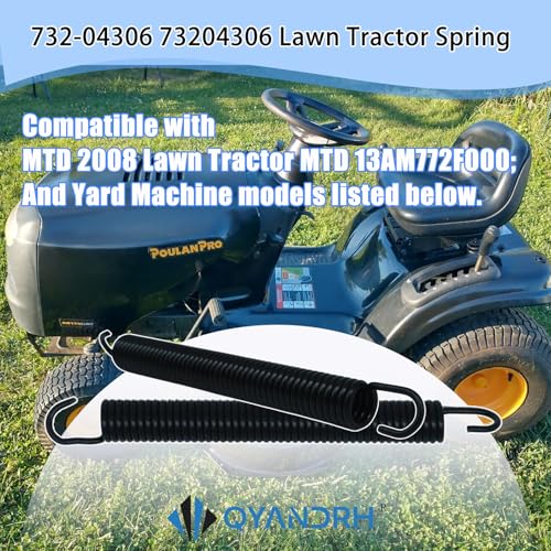 732-04306 73204306 Lawn Tractor Spring Replacement Compatible with M-TD//Tr-oy Bilt//Cu-b Cadet Lawn Mower (4pcs)