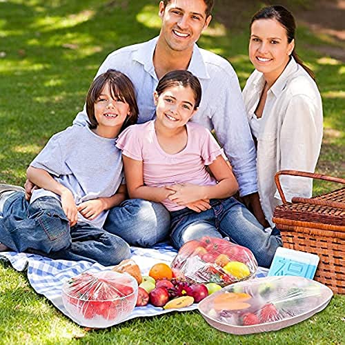 Fresh Keeping Bags - Reusable Elastic Food Storage Covers with Elastic Edging - Stretch Plastic Wrap Bowl Covers (100Pcs) - color: 100Pcs