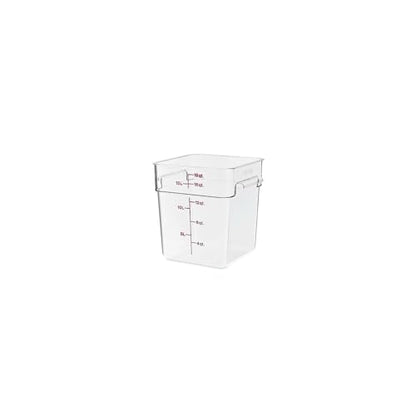 Cambro Camwear Polycarbonate Square Food Storage container, 18 Quart - size: 18 Quart