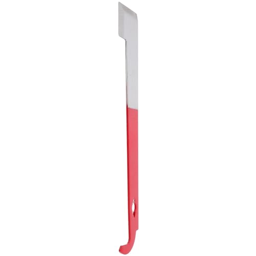 UPKOCH Curved J-Shaped Beehive Scraper and Frame Lifter Stainless Steel Beekeeping Tool with 2.5mm Thickness Wine Red for Hive Maintenance and Honey Extraction