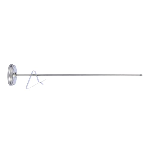 Stainless Steel Cooking Probe Thermometer with Clip for Food Meat Home Brew Wine Kettle 12 Long