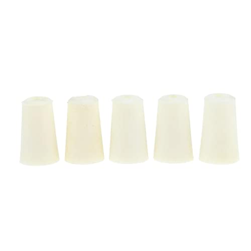 5 Pieces Test Tube Stopper Plugs Silicone Tapered Plugs Rubber Bung Stoppers Bung Leakproof Silicone Flexible Structure Suitable for, White, 22mm