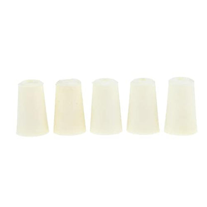 5 Pieces Test Tube Stopper Plugs Silicone Tapered Plugs Rubber Bung Stoppers Bung Leakproof Silicone Flexible Structure Suitable for, White, 22mm