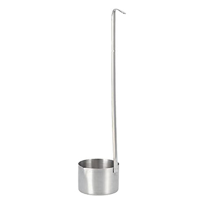 Wine Ladle, Stainless Steel Spoon Dipper With Pour Spout Long Handle and Hook, Flat Bottom Measure Spoon 25ml, 50ml, 125ml, 250ml, 500ml (500ML) - size: 500ML