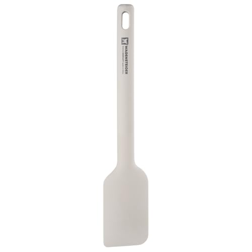 Wagensteiger Light Gray Silicone Scraping Spatula: Cooking Tool with Heat Resistant, Protects Surfaces with Gentle Head Design, Cooking Spatula for Spreading & Mixing, BPA Free (11.22inch x 2.17inch) - size: 11.22inch x 2.17inch