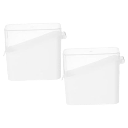 LALAFINA 2pcs Cheese Slice Storage Boxes with Lids, Fridge Cheese Holder Containers for Refrigerator Organization, Food Preservation Boxes for Kitchen and Tea Bag Sorting