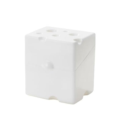 Cheese shaped fresh-keeping box ABS flip refrigerator storage box 300ML cheese slice special box, low-temperature resistant food box (yellow/white optional) - color: ABS flip cheese box (white)