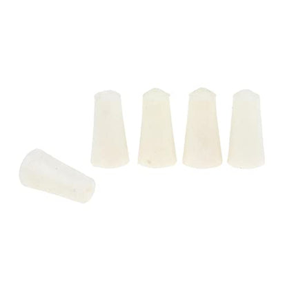 5 Pieces Test Tube Stopper Plugs Rubber Bung Stoppers Silicone Tapered Plugs Bung Airtight Seal Flexible Silicone Suitable for Househo, White, 13mm