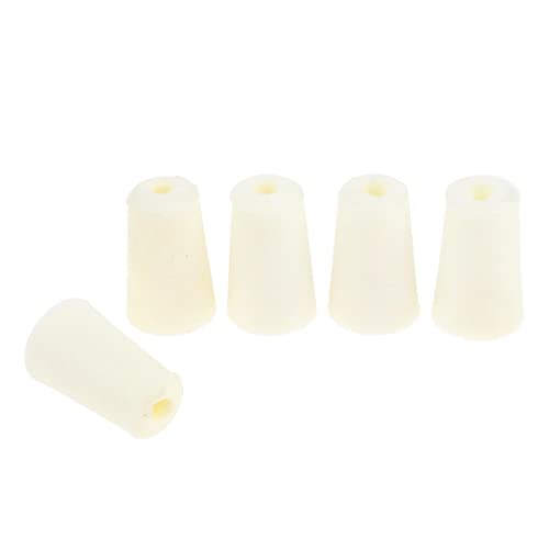 5 Pieces Test Tube Stopper Plugs Silicone Tapered Plugs Rubber Bung Stoppers Bung Leakproof Silicone Flexible Structure Suitable for, White, 22mm
