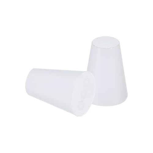 Solid Rubber Stopper 10 Pcs Silicone Rubber Solid Bungs Laboratory Pipe Tank Bottle Sealing Plug Tapered Bung 8-13mm Diameter Soft Flexible Transparent Lab Stoppers 000# - color: Solid, size: 000#(8-13mm)