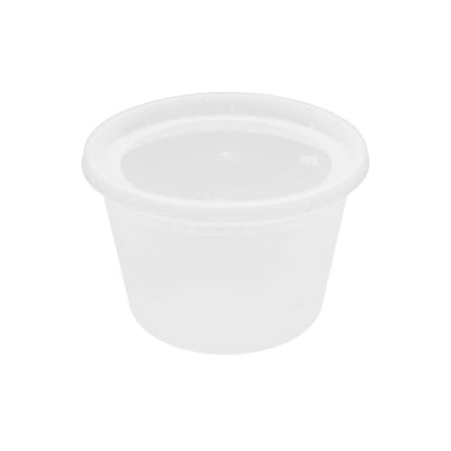 Karat [16oz - 240 ct] Clear PP Injection Molded Round Deli Containers with Lids (FP-IMDC16-PP) - color: Clear, size: 16oz