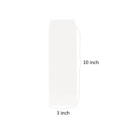 Quotidian White Flat Medium Glassine Paper Bags 3" x 10" (8 x 25.4cm) Pack of 100 - Birthday Treat Grocery Decorative Bread Popcorn - size: 3x10 Inch