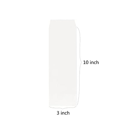 Quotidian White Flat Medium Glassine Paper Bags 3" x 10" (8 x 25.4cm) Pack of 100 - Birthday Treat Grocery Decorative Bread Popcorn - size: 3x10 Inch