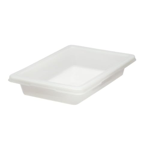 Rubbermaid Commercial Products Food Storage Box, 5 Gallon Capacity, White, for Restaurant/Kitchen/Cafeteria - color: White, size: 5 Gal Thin, style: Container