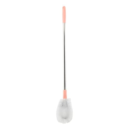 Long Bottle Brush, 70cm Stainless Steel Handle Bendable Head Bottle Cleaner Brush for Household Office (Pink) - color: Pink