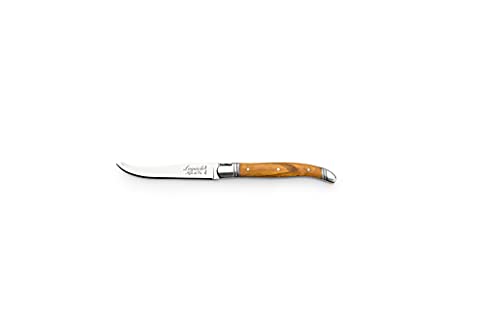 Laguiole Style De Vie Cheese Knives, Luxury Line, Olive Wood, Set of 3 Pieces, Giftbox Included - size: Small