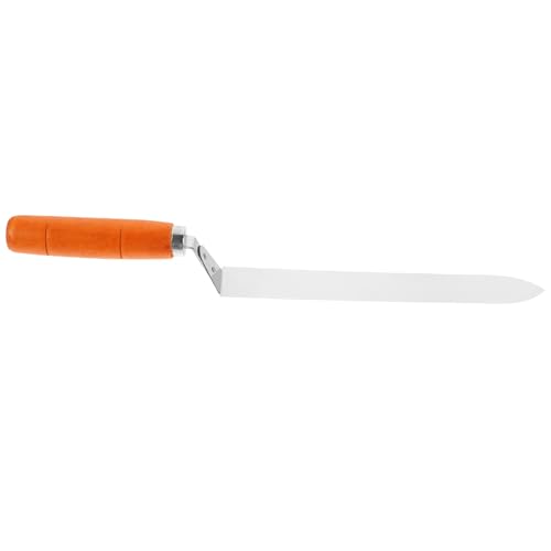 Beaupretty Stainless Steel Honey Extractor Tool with Double Flat Cut Uncapping Cutter and Wood Handle Beekeeping Equipment Not Easy to Rust for Efficient Honey Harvesting Random Color