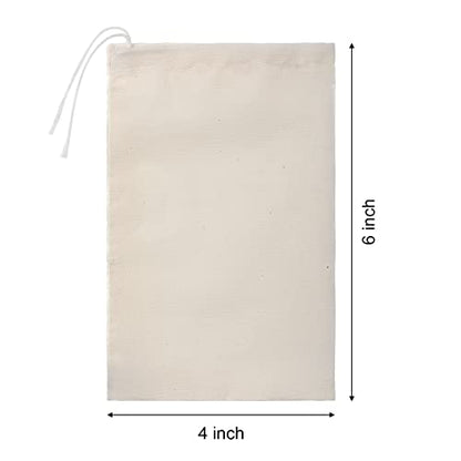 Boao 50 Pcs Cheese Cloth Tea Bags 4 x 6 Inch for Straining Reusable Tea Filter Loose Empty Soup Spice Bags for Cooking Cold Brew Coffee Muslin Strainer