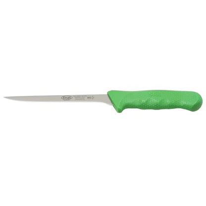Winco 6" Commercial-Grade German Steel Boning Knife, Narrow, Green - color: Green