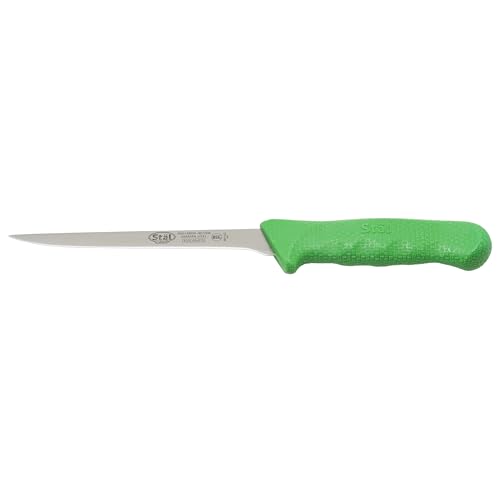 Winco 6" Commercial-Grade German Steel Boning Knife, Narrow, Green - color: Green
