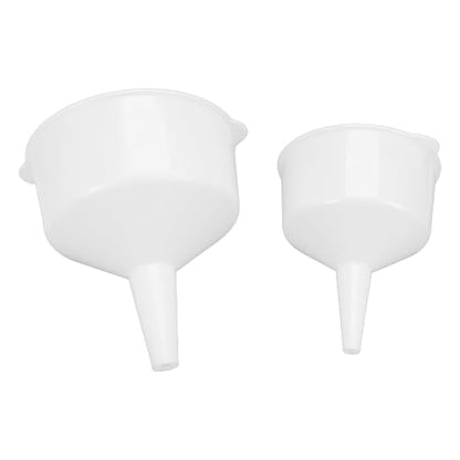 2 Pack White Conical Funnel Set, 2L 4L Wide Mouth Food Grade PP Spouts
