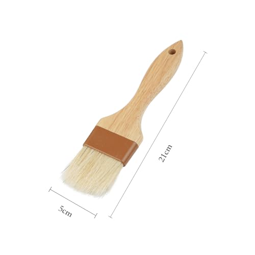 Septe 2Pcs Pastry Brushes for Baking Food Brush Basting Brush with Wooden Handle Cooking Brush for Oil and Sauce (2 Inch) - size: 2 Inch