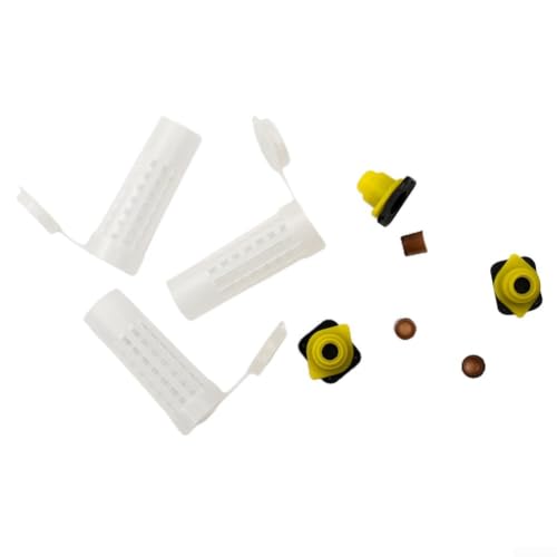 Bee Queen Rearing Cup Kit for Beekeeping, Plastic Cell Cup System with Cage for Grafting Larvae Breeding and Hive Management Tools