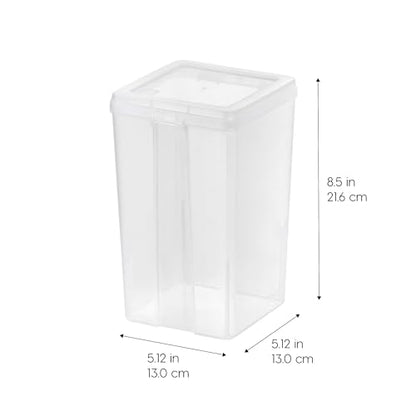 IRIS USA Vertical Storage Bins with Lids |Made in USA| Flip Top Containers for Organizing Pantry, Office, Craft, and Study Supplies - Medium (10-Pack) - size: Medium - 10 Pack