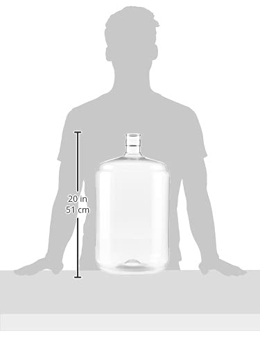 FastRack 5 Gallon Carboy (PET) | Clear Plastic Fermenter & Fermentation Jar | Food Grade BPA-Free Wine Carboy 5 Gallon for Beer Brewing, Wine Making Supplies, Storage & Home Brewing Kit - 1 Pack